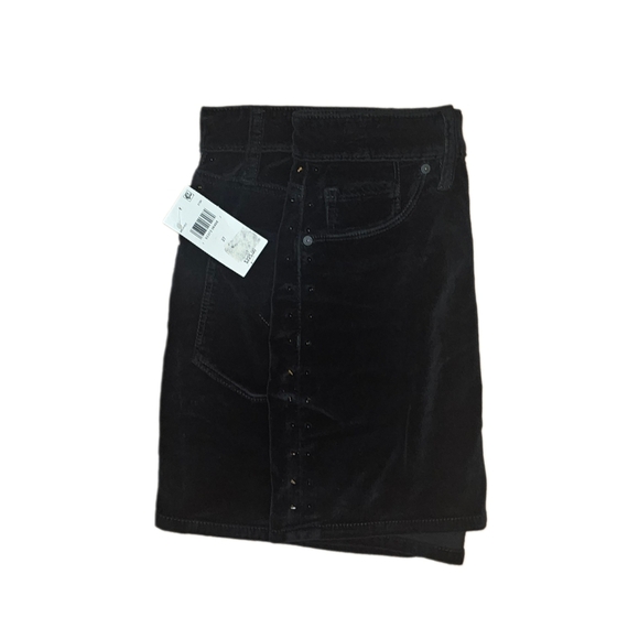 Hudson Jeans Womens Viper Velvet Above Knee Mini Skirt Black Size 27 - Picture 5 of 5